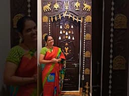 మా ఇంటి  పూజ గది  మళ్లీ కొత్తగా ఇలా  🤩 pooja room renovation ideas #viral#trending #brasspoojaitems