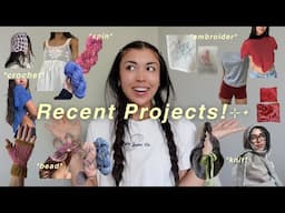 Recent Projects! ⋆˚✿ (I have too many hobbies)