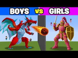 Girls vs Boys Build Battle in Minecraft