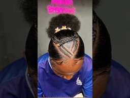 MUST WATCH 🫶🏼💕 slayed braided Criss Cross natural hairstyle 💕 #4c #braids #hairstyles