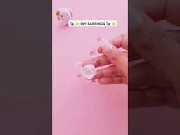 DIY EARRINGS 🐚 🤍 #shorts