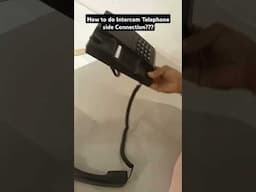 how to do intercom telephone side connection #shorts #shortvideo #viralvideo #cctvcamera #instagram