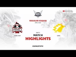 Geek Fam vs ONIC HIGHLIGHTS MPL ID S15 | GEEK VS ONIC ESPORTSTV