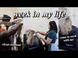Closet clean out, slow work week, at-home lash & brow lamination // Weekly vlog