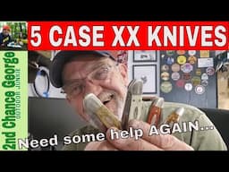 5 CASE XX Pocket Knives. Need help with em...again