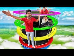 Living for 24 hours on trampoline tower
