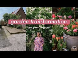 From pavement to cottage garden on a budget // Garden transformation in one year