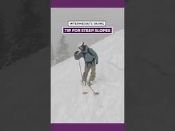 How to use ski poles on steep slopes ⛷️ #ski #skiing #skitips #skischool