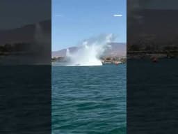 Speedboat goes airborne while trying to break record