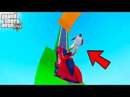 FRANKLIN TRIED ROAD TO SKY PARKOUR RAMP CHALLENGE IN GTA 5 | SHINCHAN and CHOP