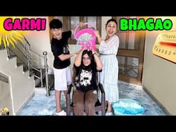 GARMI BHAGAO | Summer time masti | Aayu and Pihu Show