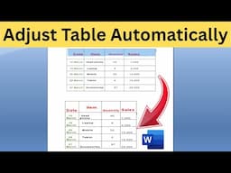 How to Adjust Table Automatically in Microsoft Word | Auto-fit table in MS Word