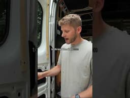 Installing Wolfbox Dashcam into rear doors of ProMaster cargo van #diyvanbuild #backupcamera