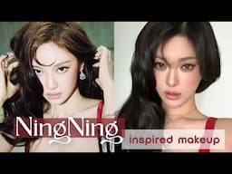 AESPA NingNing Sultry Cat Eye Makeup 🐈‍⬛ W Korea Magazine Makeup Tutorial by JoyJiang