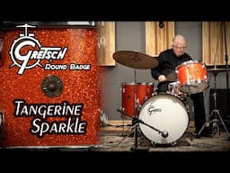 60s Gretsch Round Badge Drum Kit - Tangerine Sparkle
