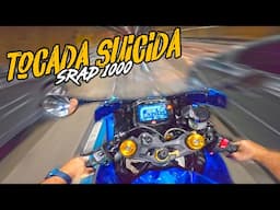ACELERANDO SUZUKI SRAD 1000 NO TUNEL - RELEMBRANDO OS VELHOS TEMPOS