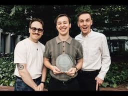 ESCBubble's winner of Eurovision 2025 - KAJ from Sweden, receive the ESCBubble trophy!