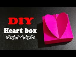 Simple DIY Paper Heart Box | Paper Crafts | Birthday Gifts | Love Craft | Gift Ideas