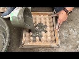 Tips Make Garden Flower Pots From Cement And Egg Trays, Easy and Beautiful