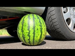 Crushing Crunchy & Soft Things by Car! EXPERIMENT: Car vs BIG EGG, Coca Cola, Fanta, Mirinda Balloon