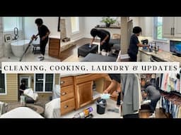 CLEAN WITH ME INDOORS + OUTDOORS | COOKING & LAUNDRY MOTIVATION | HOME UPDATES #cleanwithme