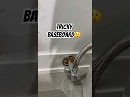 Tricky Toilet Baseboard Solution #shorts