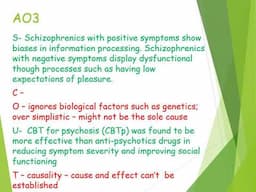 Cognitive Explanations of Schizophrenia