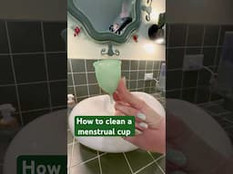 Wash a menstrual cup with me at our store sink #shorts