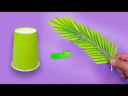 How to make Palm Leaves. Coffee Cup Leaves