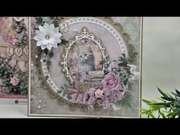 Making a card with a cat's secret collection