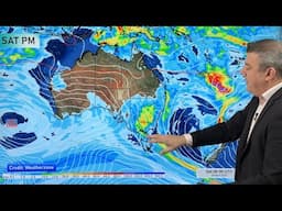 OZ: Showery in the south and south-east, weekend thunderstorms