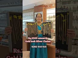Rs.2500 ku Gold chain ah??? 😲😲 | #mahalaxmiadyar gold look silver chains