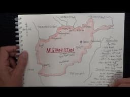 ASMR - Drawing a Map of Afghanistan - Australian Accent - Chewing Gum & Quietly Whisper