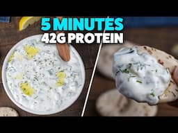 High Protein Tzatziki in 5 Minutes | Healthy Dip, Sauce, or Soup!