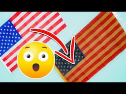 Make Your Dollar Tree Flags Look Vintage with This Simple Antiquing Trick