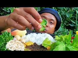 MUKBANG Serba Mentah Jantung Pisang Dan Jengkol Hijau Bikin Nagih