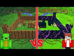 Mikey Village vs JJ Immortal Village Survival Battle in Minecraft (Maizen)
