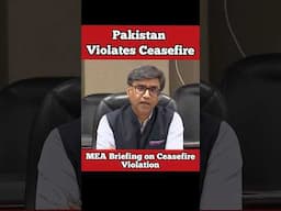 Pakistan Violates Ceasefire at Jammu and Kashmir | MEA Briefing on Ceasefire Violation by Pakistan