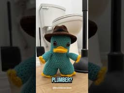 What kind of a plumber are you?! 🩵 Crochet Perry the Platypus