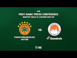 Panathinaikos BC AKTOR – Peristeri | Post-Game Press Conference | Basket League – QF G1