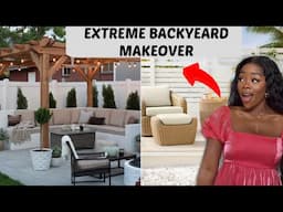 EXTREME BACKYARD MAKEOVER ON A BUDGET, START TILL FIISH. DIY BACKYARD TRANSFORMATION IDEA. MERCYGONO