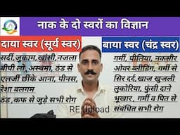 स्वर विज्ञान में नासिका । नाक के दोनों स्वर चंद्र स्वर, सूर्य स्वर से करे शरीर के सभी रोग दूर ।