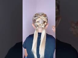 PRETTY BRAIDED HAIRDO | Audrey and Victoria #hairstyle PRODUCTS USED IN DESCRIPTION BELOW ⬇️