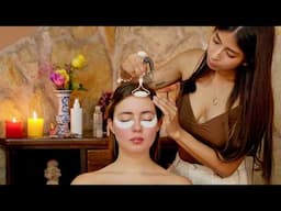 Alejandra's skin care treatment & ASMR massage with soft whispering sounds to sleep & relax