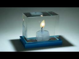 Burning Ice CANDLE in Epoxy Resin  DIY a Simple Way / RESIN ART