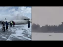 Delta Airlines Flight Crashes, Flips Upside Down During Landing at Toronto Pearson Airport