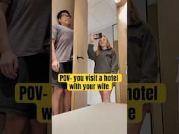 The Struggles of Filming a Hotel Room Tour with Your Wife 😂 #AMWF #relatable #travelcouple