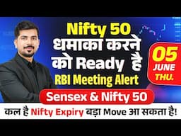 Nifty 50 Prediction and Bank Nifty Sensex Analysis for | 05 June 2025 |  Nifty Expiry Prediction