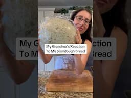 I made sourdough bread for my grandma…HER REACTION! 🍞 #bread #sourdoughbread