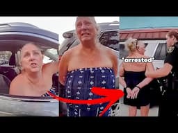Entitled Grandma Gets CAUGHT Trying To Flee The Cops After Public Meltdown!